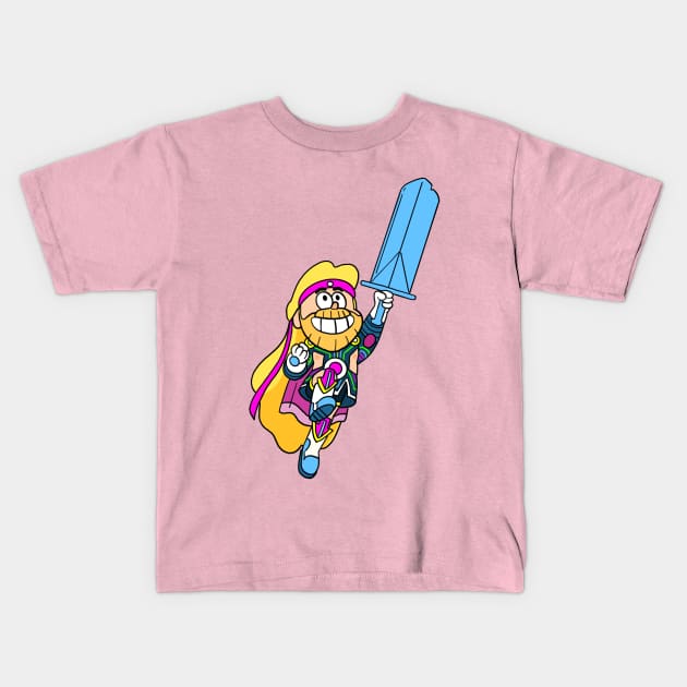 Neon Disco Viking Jr 01 Kids T-Shirt by WombatBuck